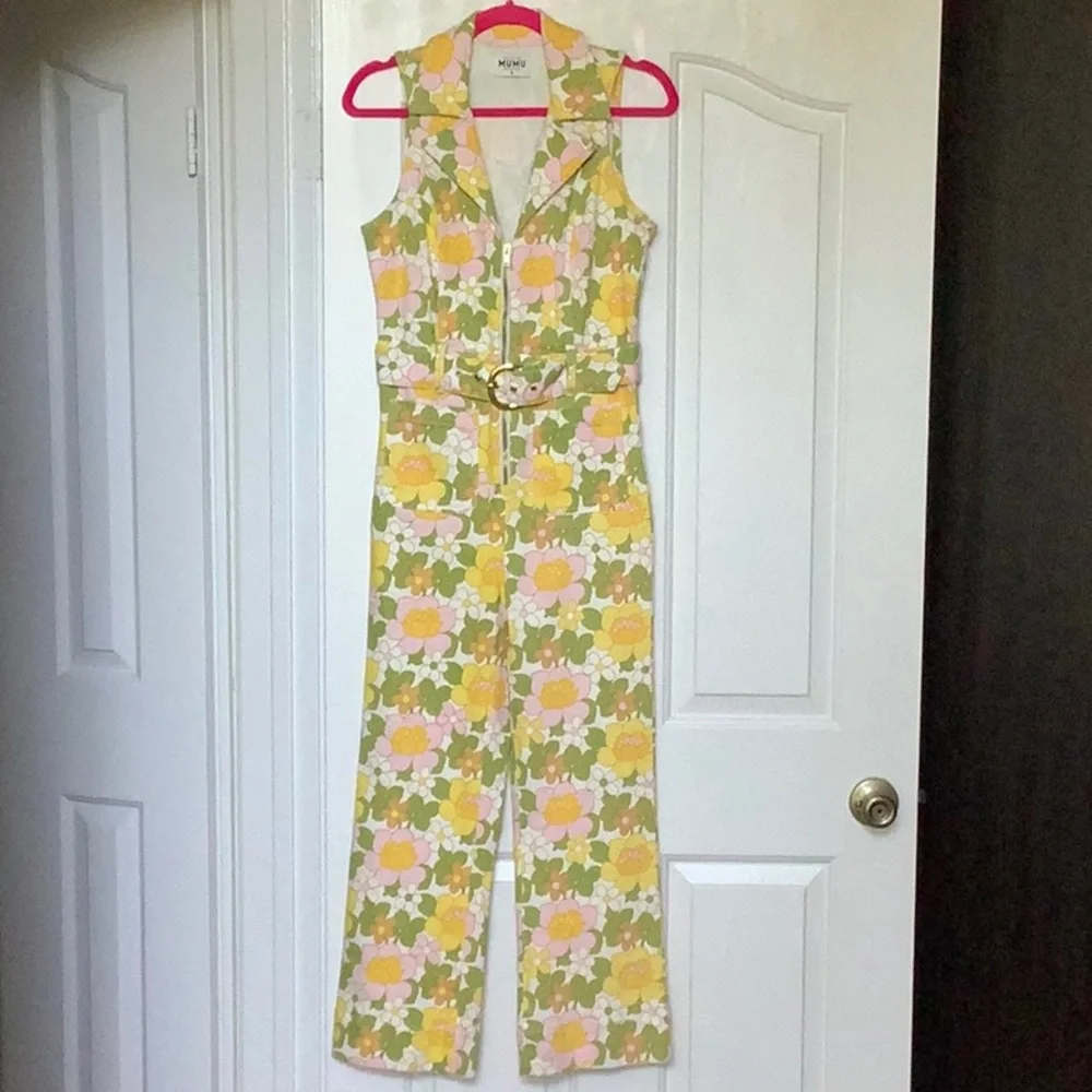 Show Me Your MuMu Floral Jumpsuit in Yellow and Green - Picture 6 of 10